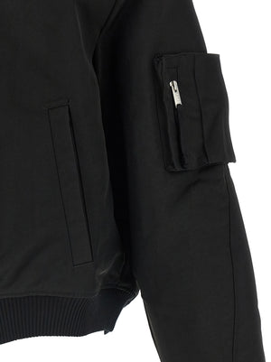 Thom Krom Schwarzer Bomber aus recyceltem Polyamid