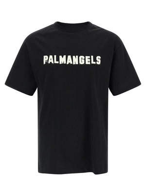 Palm Angels Schwarzes Baumwoll-T-Shirt