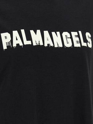Palm Angels Schwarzes Baumwoll-T-Shirt