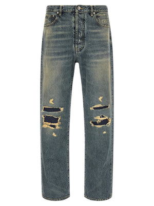Maison Margiela Blaue Jeans aus Baumwolle im geraden Schnitt