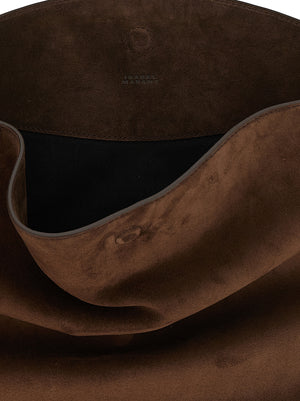Isabel Marant Braune Schultertasche aus Rindsleder
