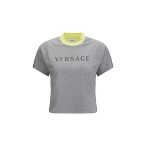 Versace Graues Baumwoll-T-Shirt