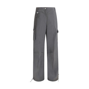 Ganni Graue Cargohose aus Baumwolle