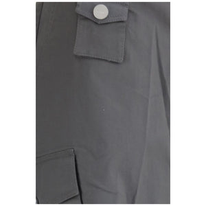 Ganni Graue Cargohose aus Baumwolle