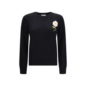 Ganni Pullover aus Wolle Oves Aries in Schwarz