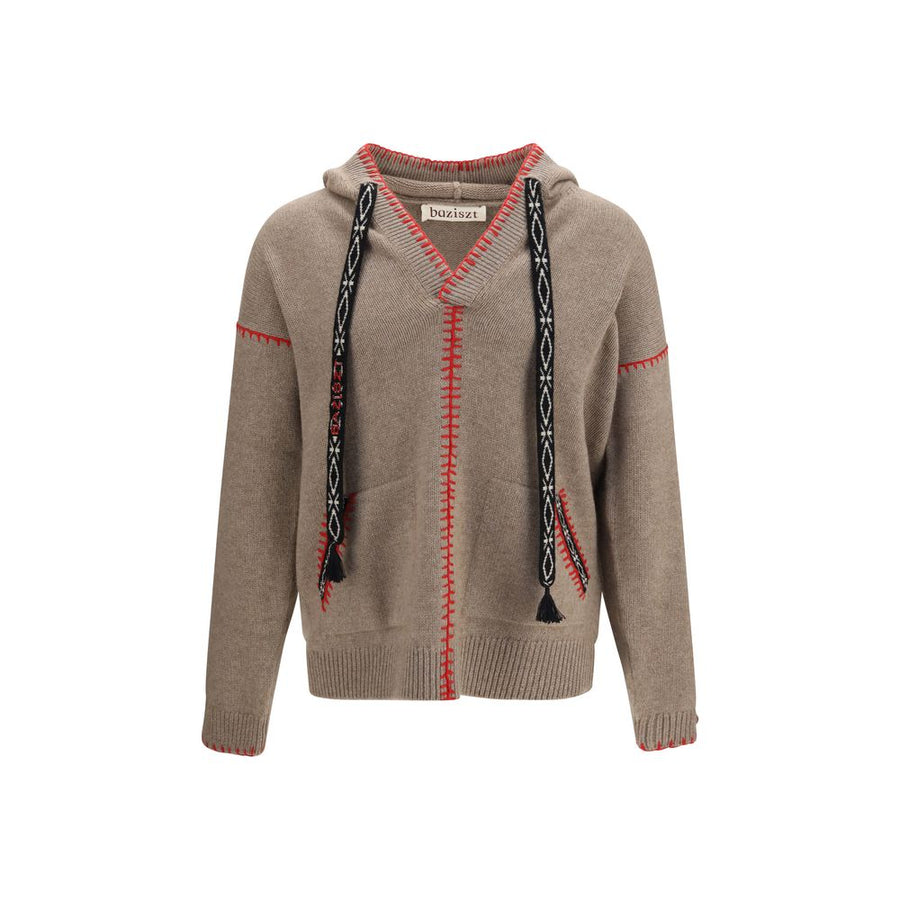 Baziszt Brauner Kaschmir-Pullover