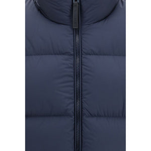 Woolrich Blaue Daunenjacke in voller Länge