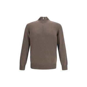 Brunello Cucinelli Brauner Kaschmirpullover