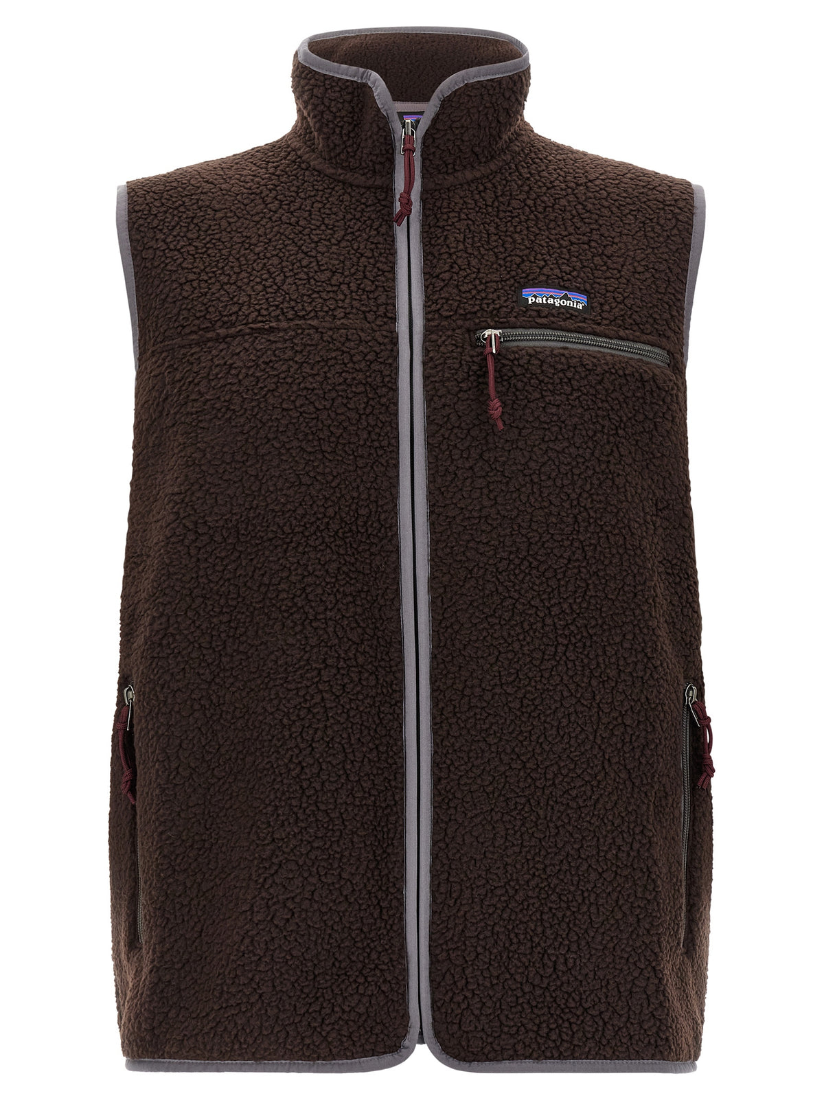 PATAGONIA Braune ärmellose Jacke aus Polyester