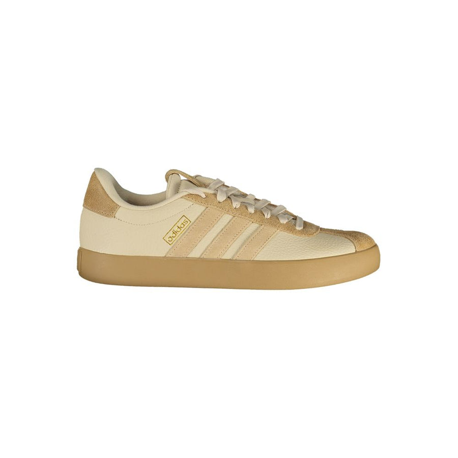 Adidas Beige Calf Leather Bos Taurus Athletic Sneakers