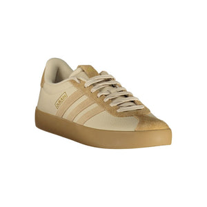 Adidas Beige Calf Leather Bos Taurus Athletic Sneakers