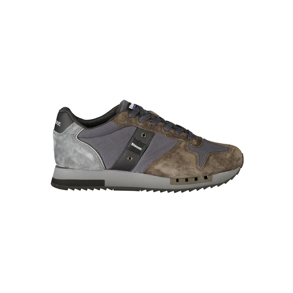 Blauer Graue Sportschuhe aus Polyester