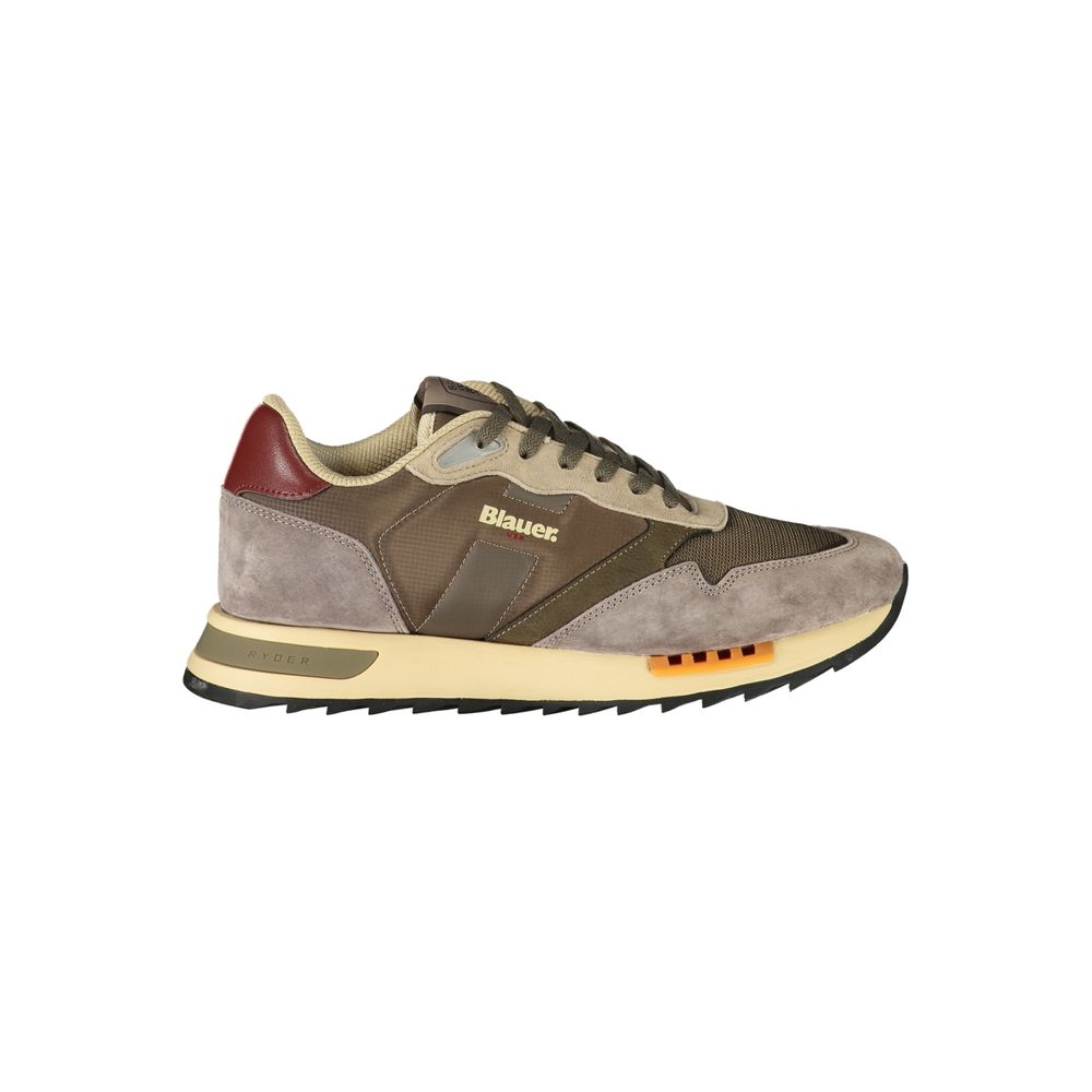 Blauer Grüner Polyester Sneaker
