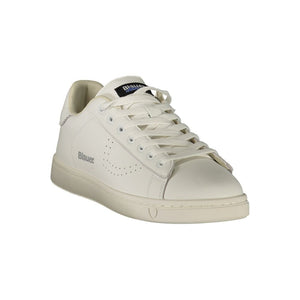 Blauer Weiße Sneaker aus Polyester im Athletic-Stil
