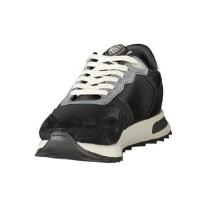 Blauer Schwarze Sneaker aus Polyester für sportliche Looks