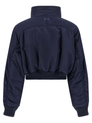 PINKO Blauer Bomber aus Polyamid