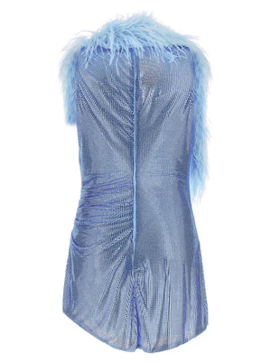 Giuseppe Di Morabito Blaues Polyamid-Cocktailkleid