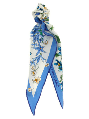 Ferragamo Blaues Seidentuch