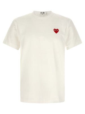 Comme Des Garçons Play Weißes Baumwoll-T-Shirt