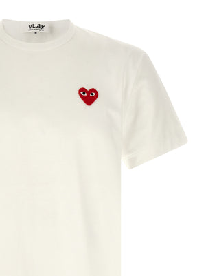 Comme Des Garçons Play Weißes Baumwoll-T-Shirt