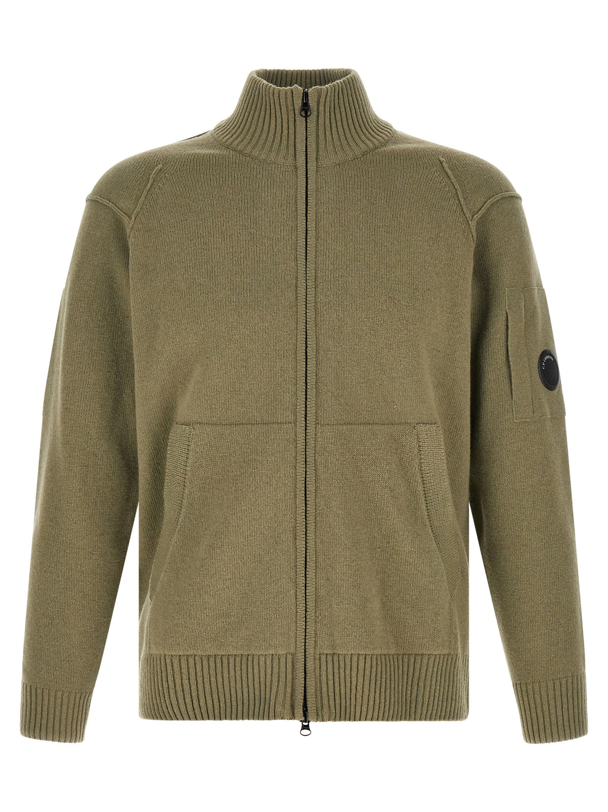 C.P. Company Zweifarbige Wollstrickjacke