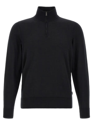 Hugo Boss Schwarzer Cardigan aus Schurwolle