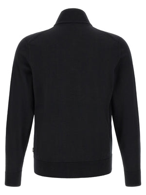 Hugo Boss Schwarzer Cardigan aus Schurwolle