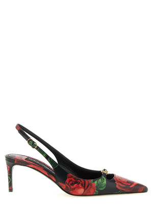 Dolce & Gabbana Midi-Pumps aus mehrfarbigem Kalbsleder
