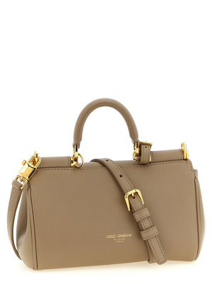 Dolce & Gabbana Beige Kalbsleder Umhängetasche