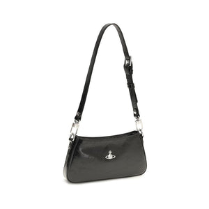 Vivienne Westwood Schwarze Bos Taurus Kalbsleder Schultertasche