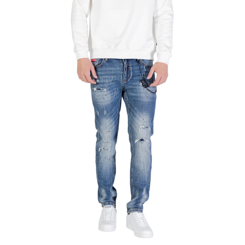 Icon Blaue Baumwoll-Skinny-Jeans