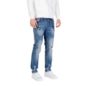 Icon Blaue Baumwoll-Skinny-Jeans