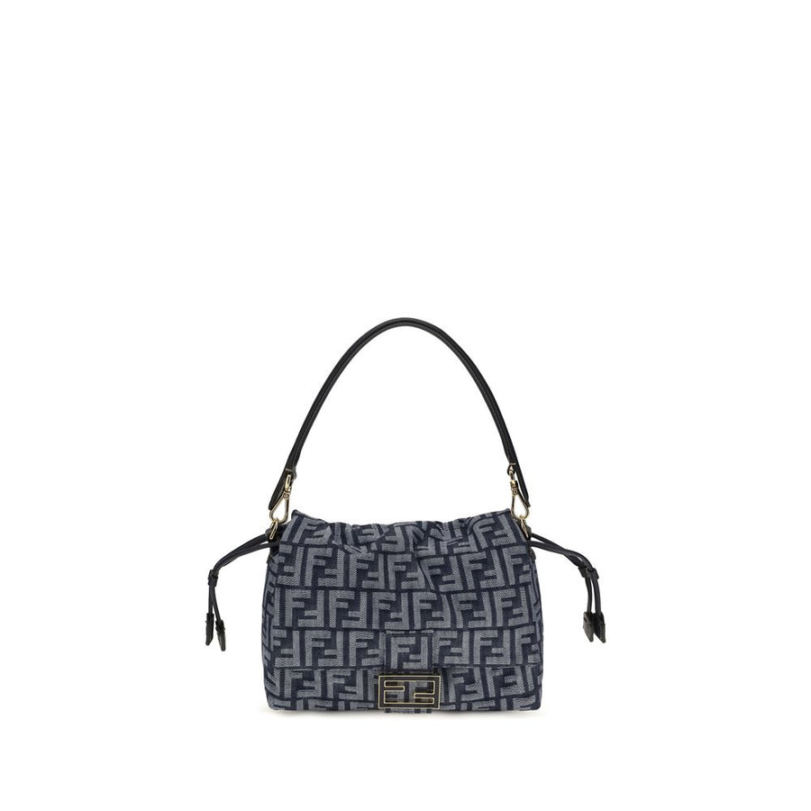 Fendi Blaue Baumwoll-Umhängetasche