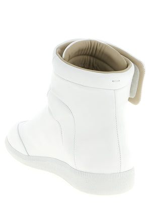 Maison Margiela Weiße Kalbsleder High-Top-Sneaker