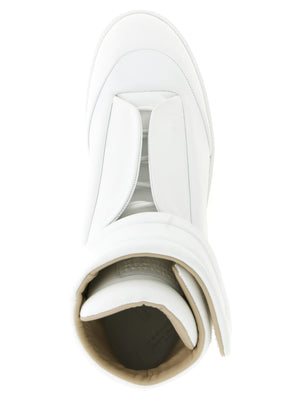 Maison Margiela Weiße Kalbsleder High-Top-Sneaker
