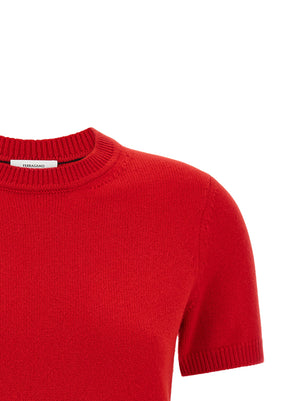 Ferragamo Roter Kaschmirpullover