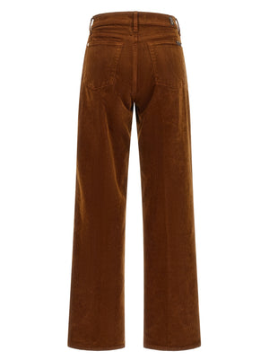 7 For All Mankind Braune Baumwollhose für die Freizeit