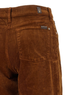 7 For All Mankind Braune Baumwollhose für die Freizeit