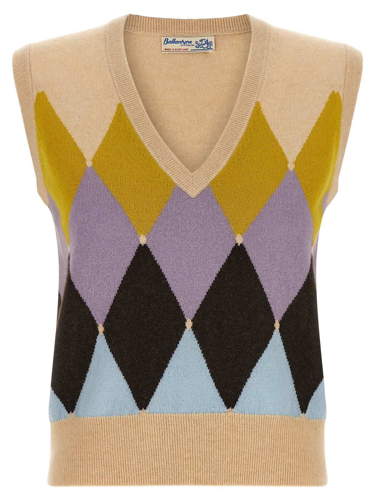 Ballantyne Beige Kaschmir-Weste