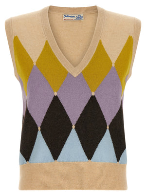 Ballantyne Beige Kaschmir-Weste