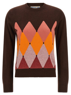 Ballantyne Brauner Kaschmir-Strickjacke