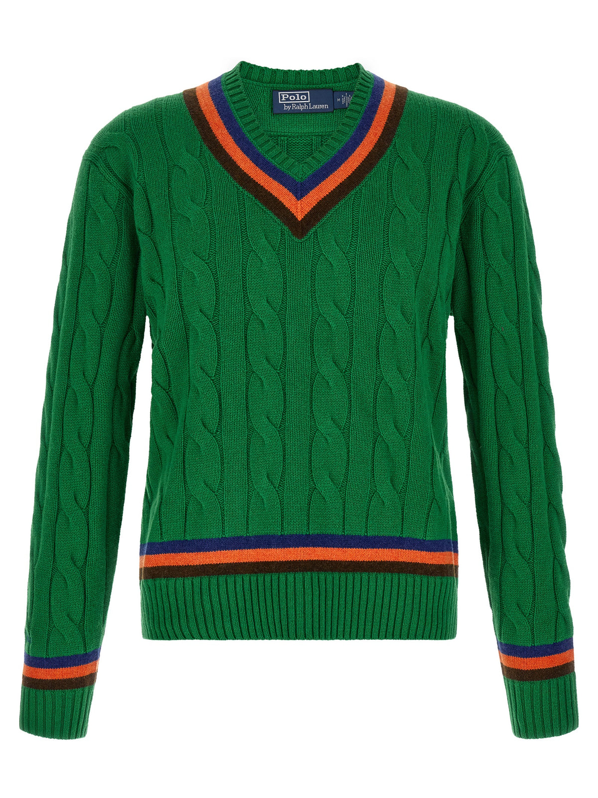 Polo Ralph Lauren Zweifarbige Wollstrickjacke