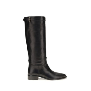Prada Schwarze Ankle Boots aus Kalbsleder Bos Taurus