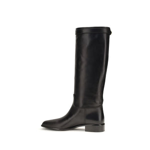 Prada Schwarze Ankle Boots aus Kalbsleder Bos Taurus