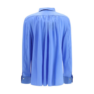 Ella Blaue Seidenbluse