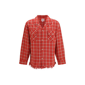 FOUND Rotes Baumwollhemd mit Muster