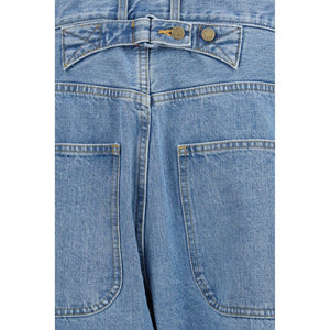Thom Browne Blaue Baumwolljeans im Relaxed Fit