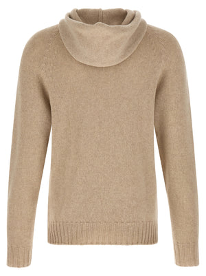 MA'RY'YA Beige Cashmere Cardigan
