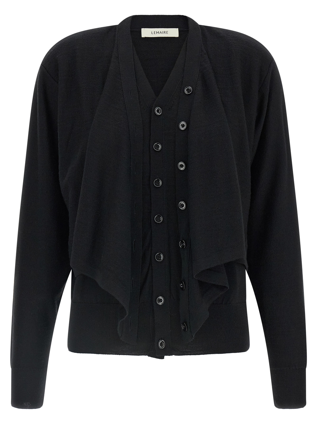 Lemaire Schwarzer Wollcardigan