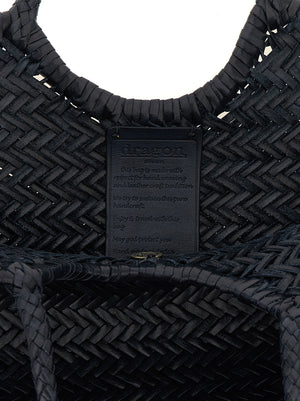Dragon Diffusion Schultertasche aus blauem Rindsleder